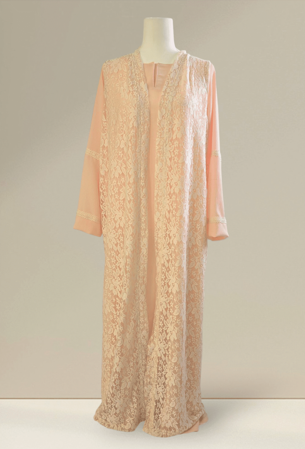 (3-pc set) Layered Lace & Soft Pink Co-ord Set