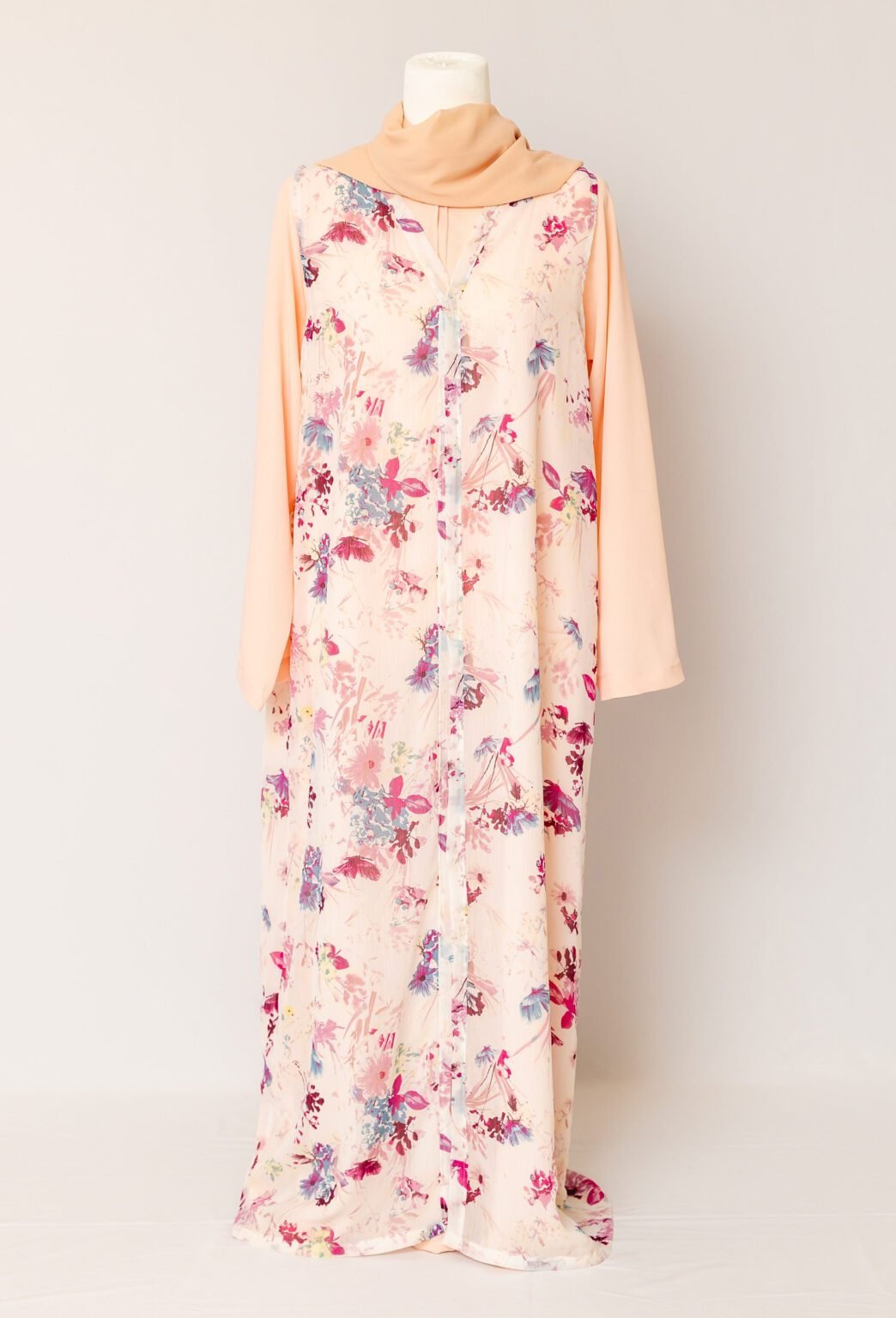 (3-pc set) Lovely Peach Maxi Co-ord Set