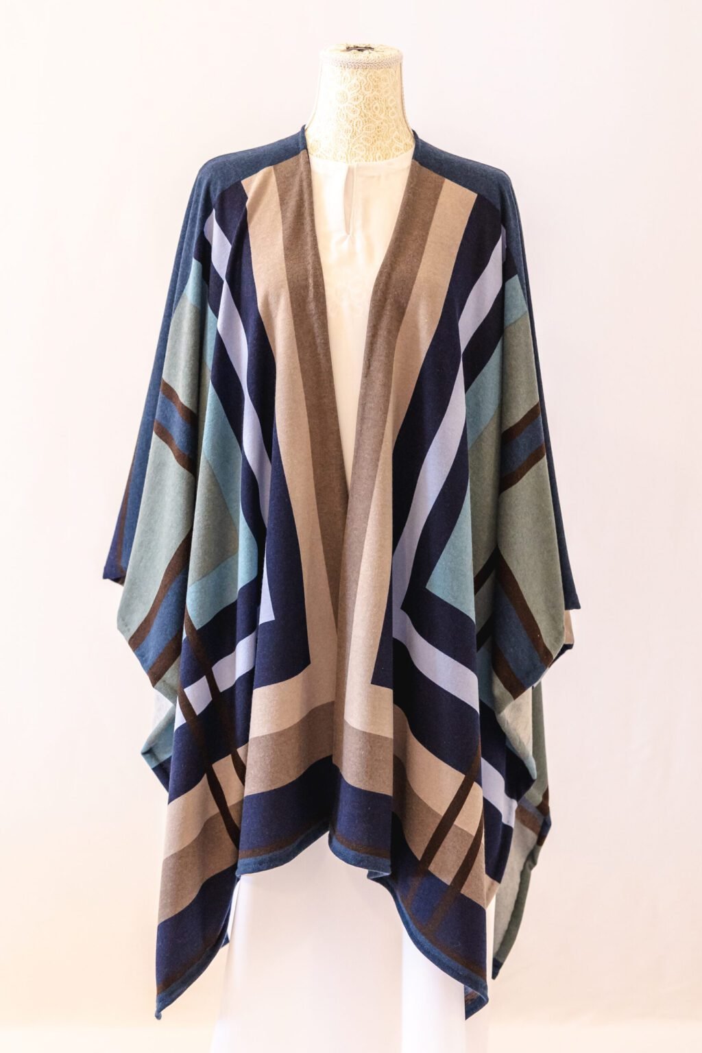 Linear Ruana (Front Open Style Poncho)