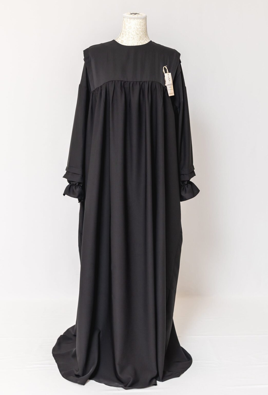 Elegant Black Long Dress Set