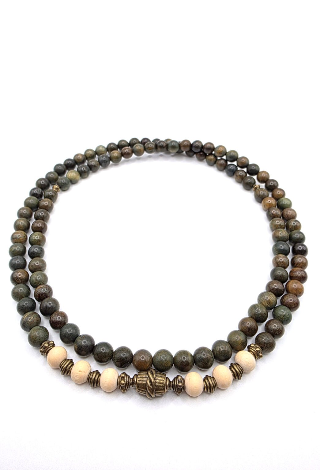 Real Green Sandalwood Misbaha w/ Cinnamon Wood