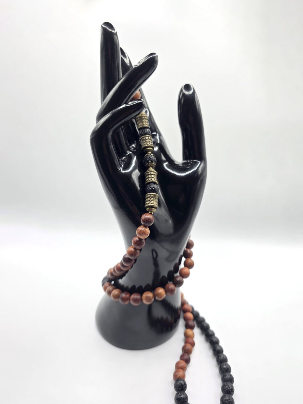 Real Sandalwood Misbaha w/ Lava Rock