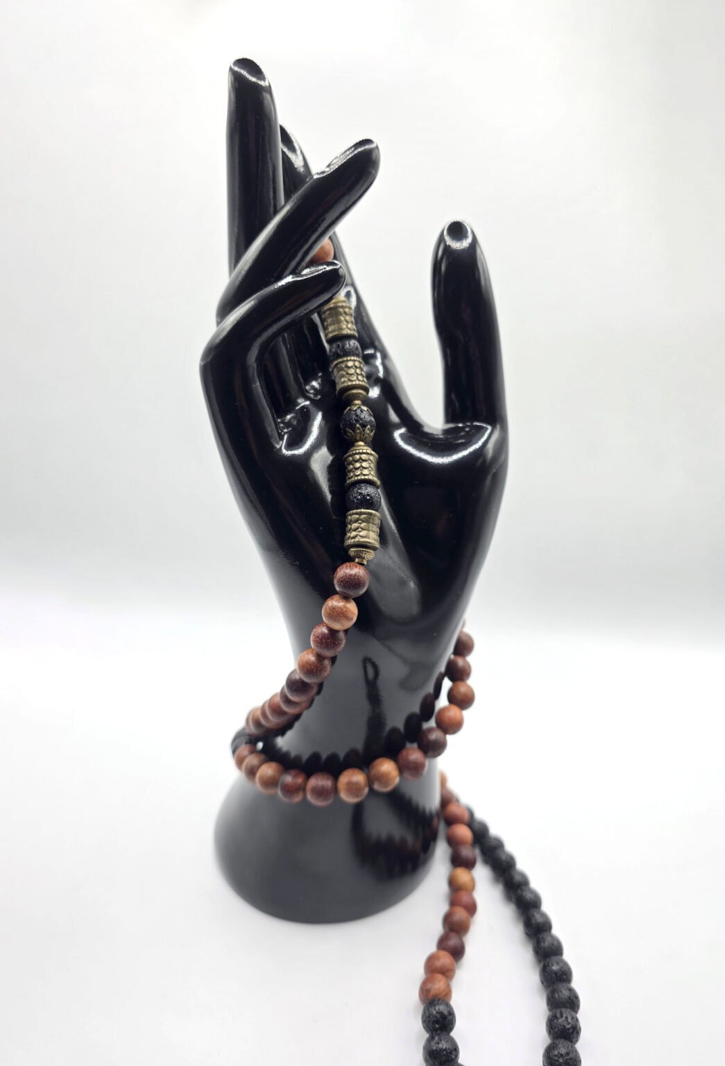 Real Sandalwood Misbaha w/ Lava Rock