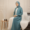 Beautiful modest fashion with hijab and long dress from Umeed Designs.