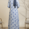 Modest fashion abaya with floral print, perfect for elegant, stylish wear for women.