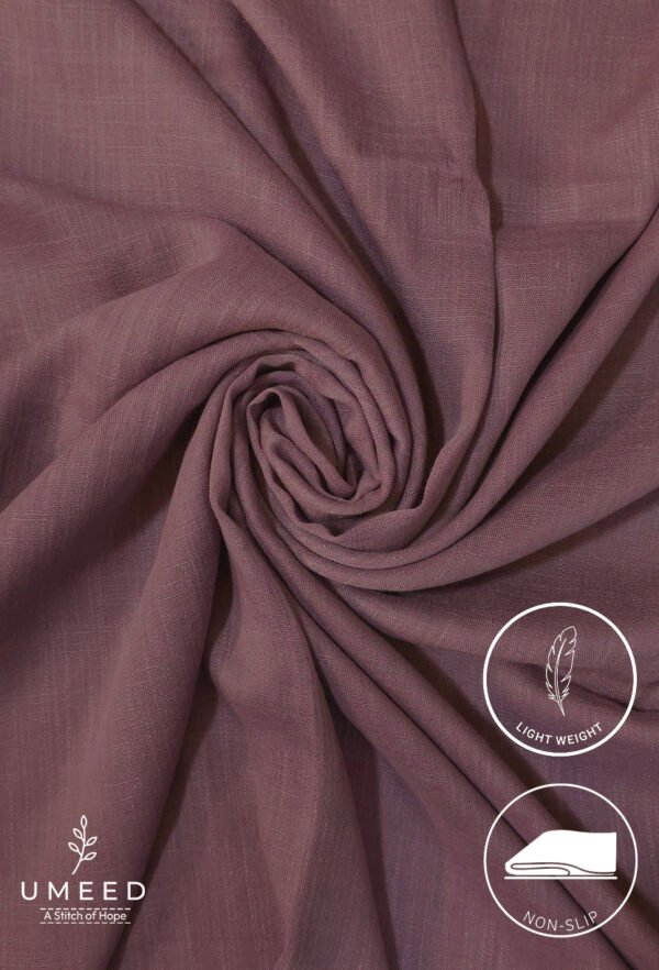 Lightweight, non-slip mauve fabric from Umeed Designs for comfortable wear.