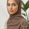 Elegant woman wearing a light-weight, non-slip hijab from Umeed Designs.